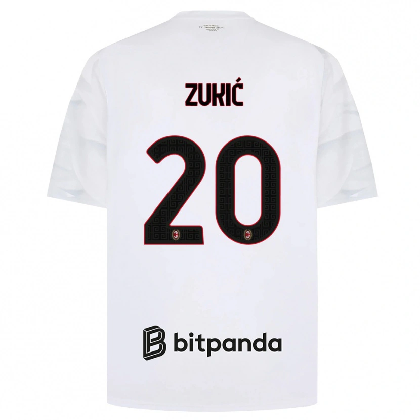 Danxen Dames Damir Zukic #20 Wit Rood Zwart Uitshirt Uittenue 2026/27 T-Shirt België