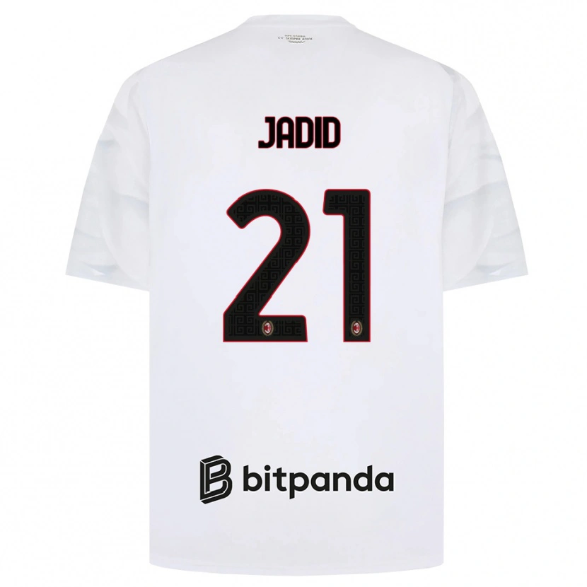 Danxen Dames Akram Jadid #21 Wit Rood Zwart Uitshirt Uittenue 2026/27 T-Shirt België