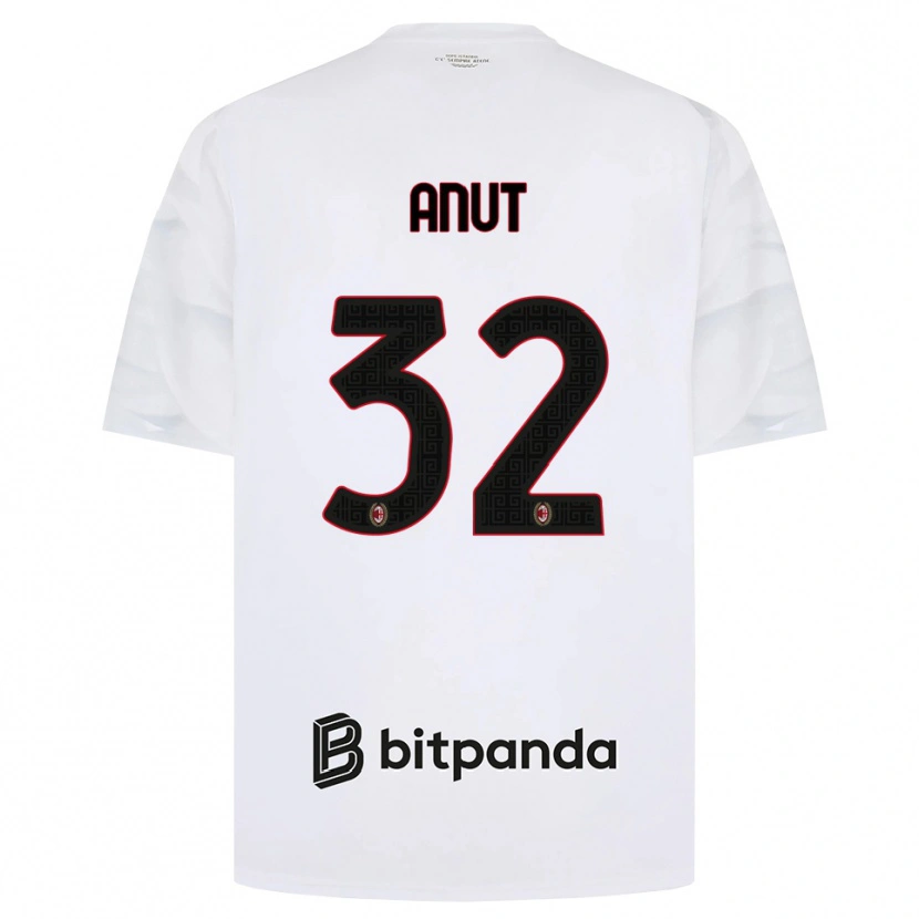 Danxen Dames Niccolo Anut #32 Wit Rood Zwart Uitshirt Uittenue 2026/27 T-Shirt België
