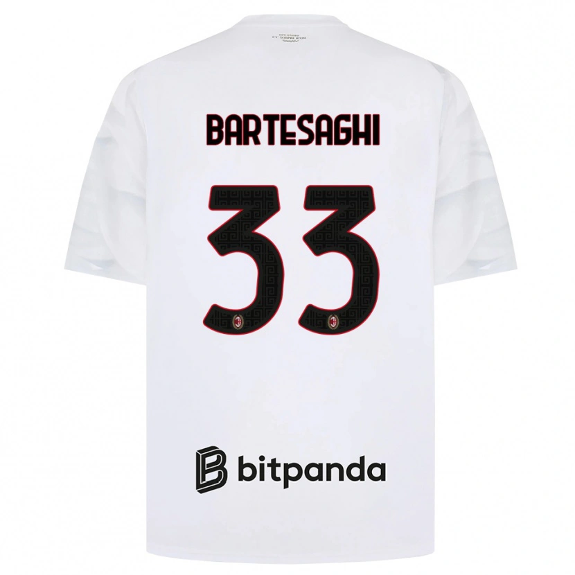 Danxen Dames Davide Bartesaghi #33 Wit Rood Zwart Uitshirt Uittenue 2026/27 T-Shirt België
