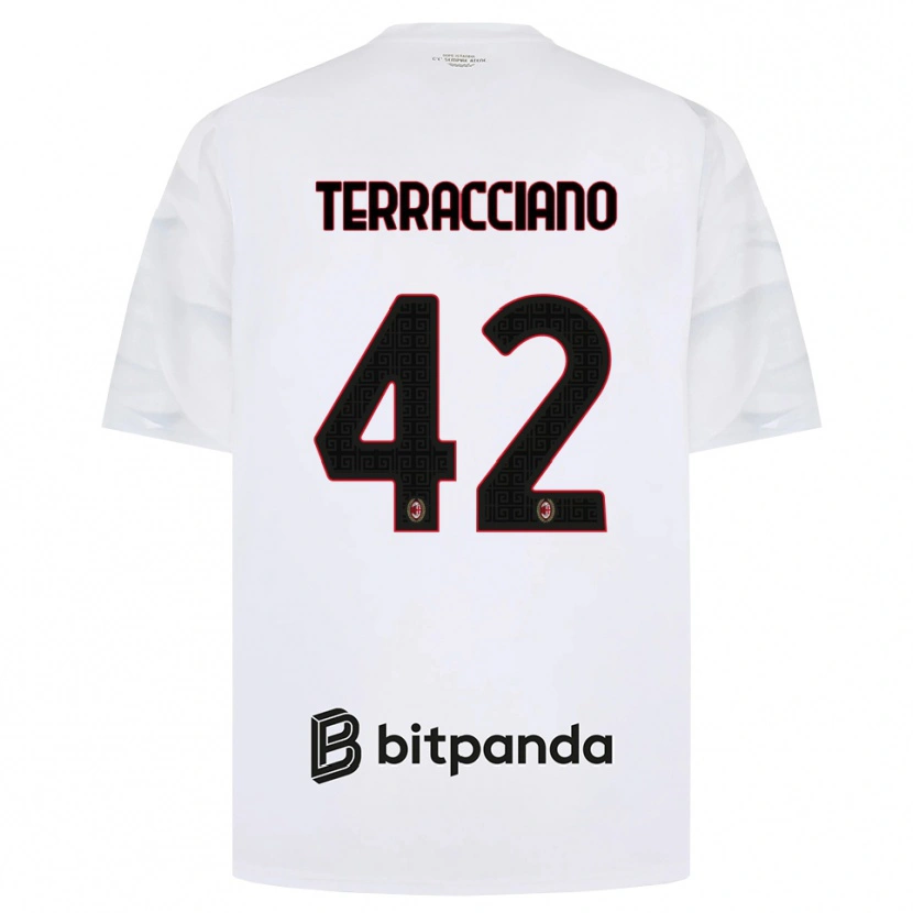 Danxen Dames Filippo Terracciano #42 Wit Rood Zwart Uitshirt Uittenue 2026/27 T-Shirt België