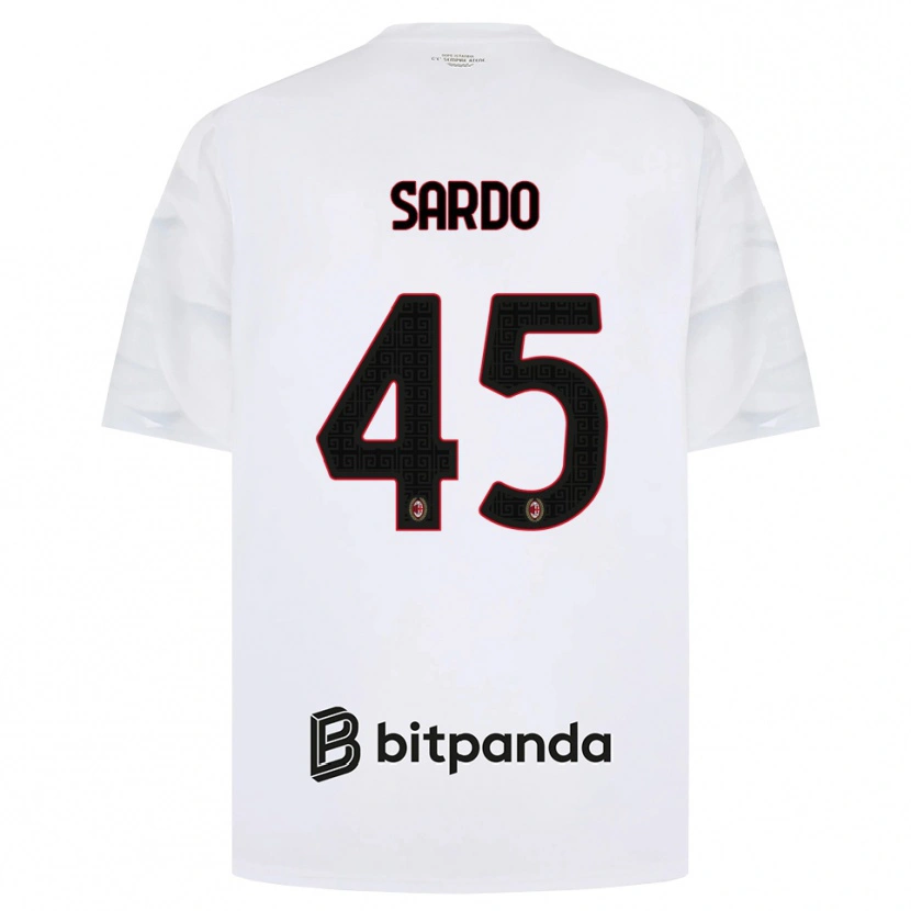 Danxen Dames Jacopo Sardo #45 Wit Rood Zwart Uitshirt Uittenue 2026/27 T-Shirt België