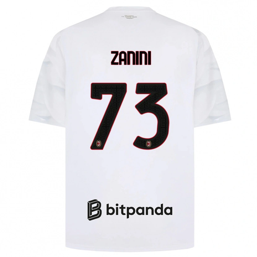 Danxen Dames Paola Zanini #73 Wit Rood Zwart Uitshirt Uittenue 2026/27 T-Shirt België
