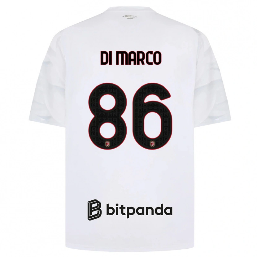 Danxen Dames Luca Di Marco #86 Wit Rood Zwart Uitshirt Uittenue 2026/27 T-Shirt België