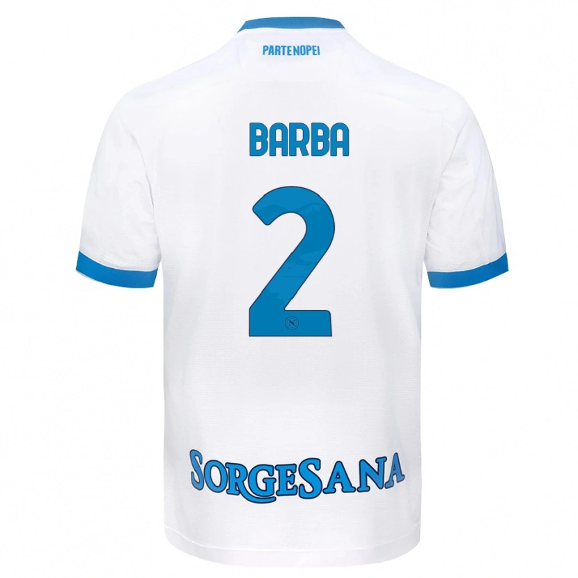 Danxen Dames Benedetto Barba #2 Wit Hemelsblauw Uitshirt Uittenue 2026/27 T-Shirt België
