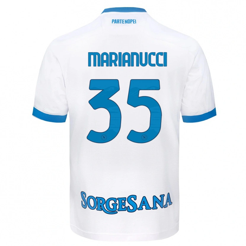 Danxen Dames Luca Marianucci #35 Wit Hemelsblauw Uitshirt Uittenue 2026/27 T-Shirt België
