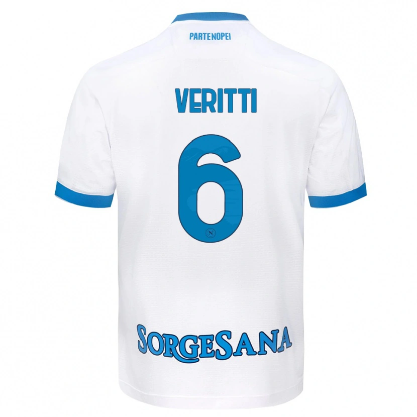 Danxen Dames Federica Veritti #6 Wit Hemelsblauw Uitshirt Uittenue 2026/27 T-Shirt België