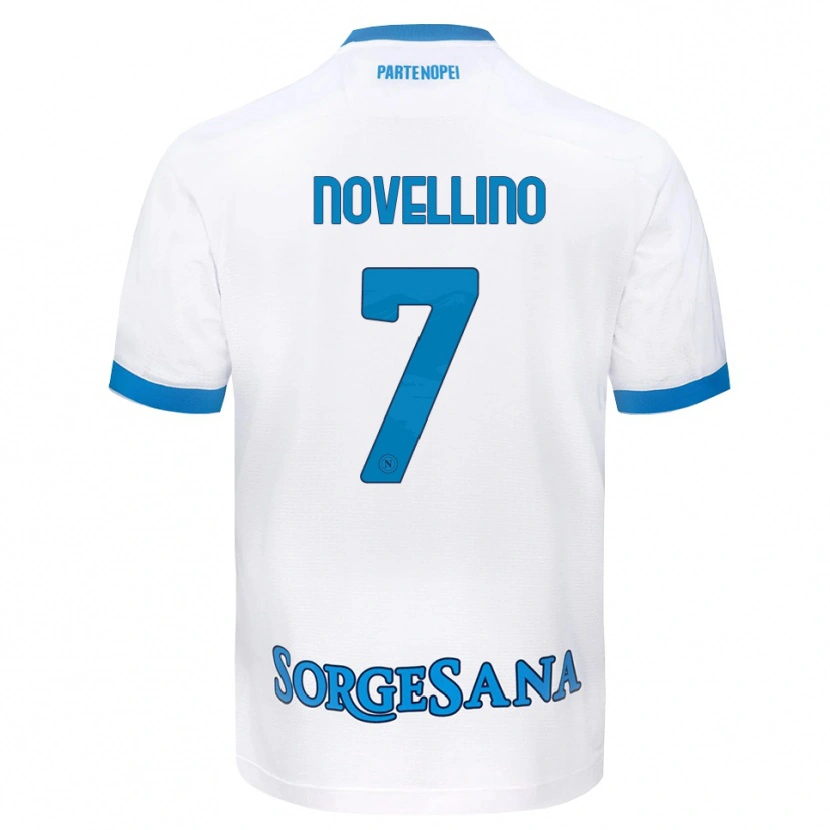 Danxen Dames Debora Novellino #7 Wit Hemelsblauw Uitshirt Uittenue 2026/27 T-Shirt België