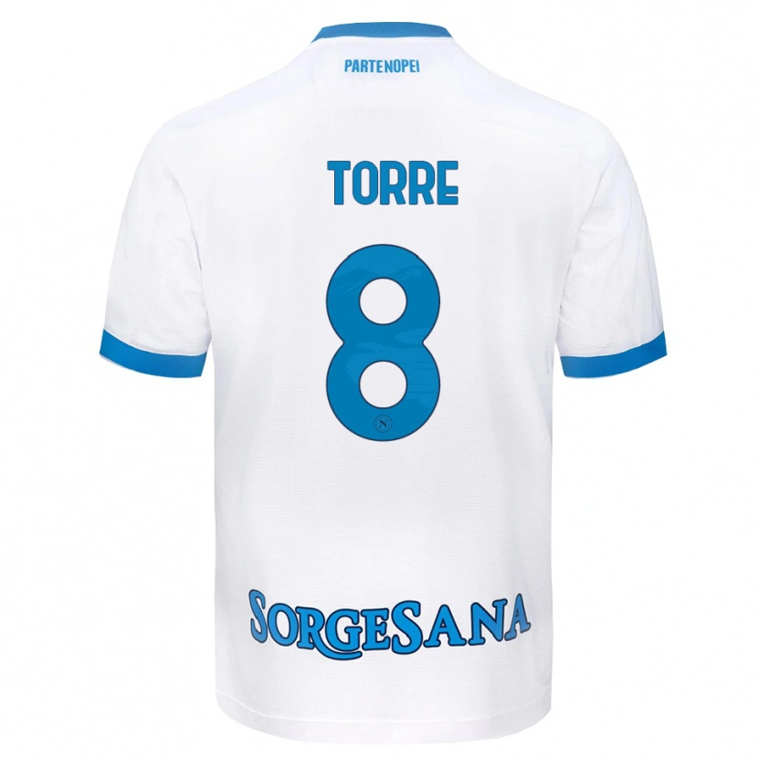 Danxen Dames Christian Torre #8 Wit Hemelsblauw Uitshirt Uittenue 2026/27 T-Shirt België
