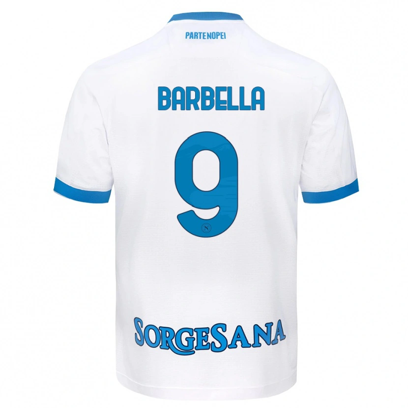 Danxen Dames Michele Barbella #9 Wit Hemelsblauw Uitshirt Uittenue 2026/27 T-Shirt België
