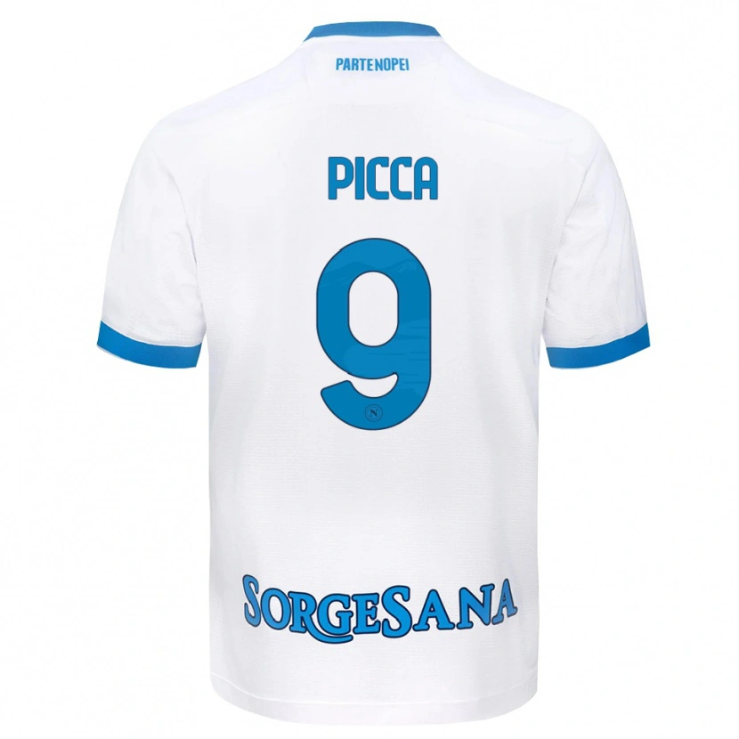 Danxen Dames Luigi Picca #9 Wit Hemelsblauw Uitshirt Uittenue 2026/27 T-Shirt België