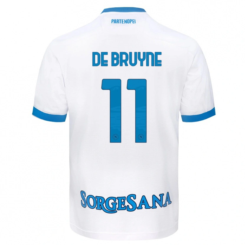 Danxen Dames Kevin De Bruyne #11 Wit Hemelsblauw Uitshirt Uittenue 2026/27 T-Shirt België