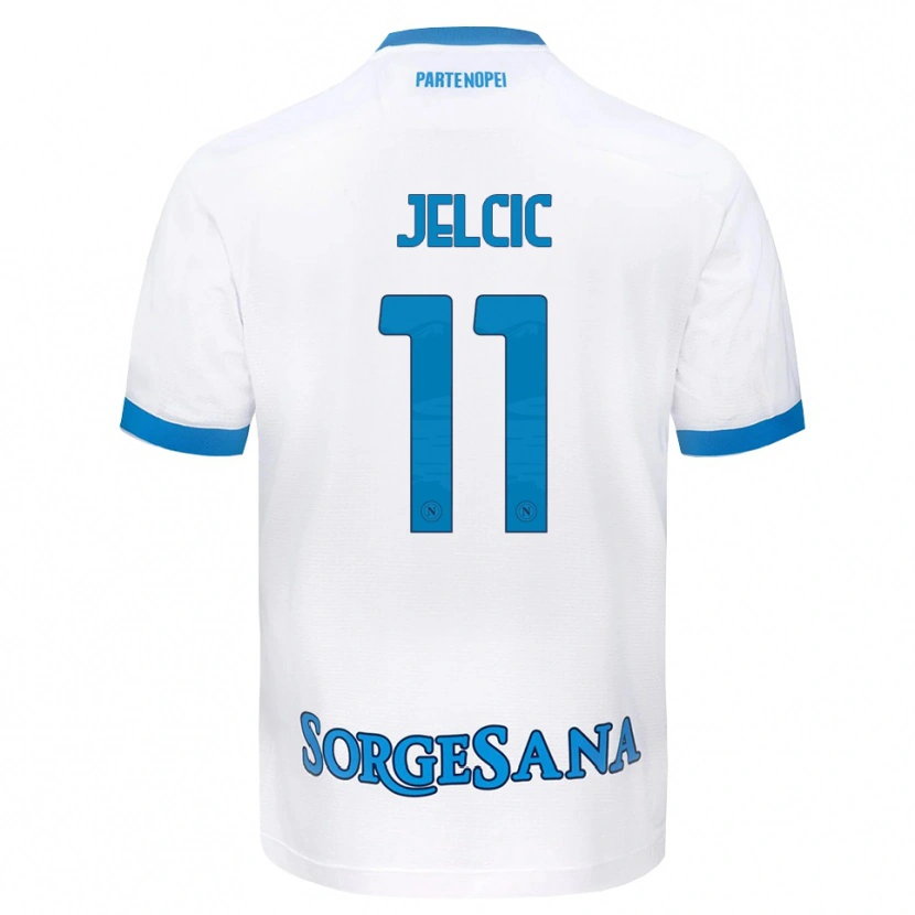 Danxen Dames Maja Jelčić #11 Wit Hemelsblauw Uitshirt Uittenue 2026/27 T-Shirt België