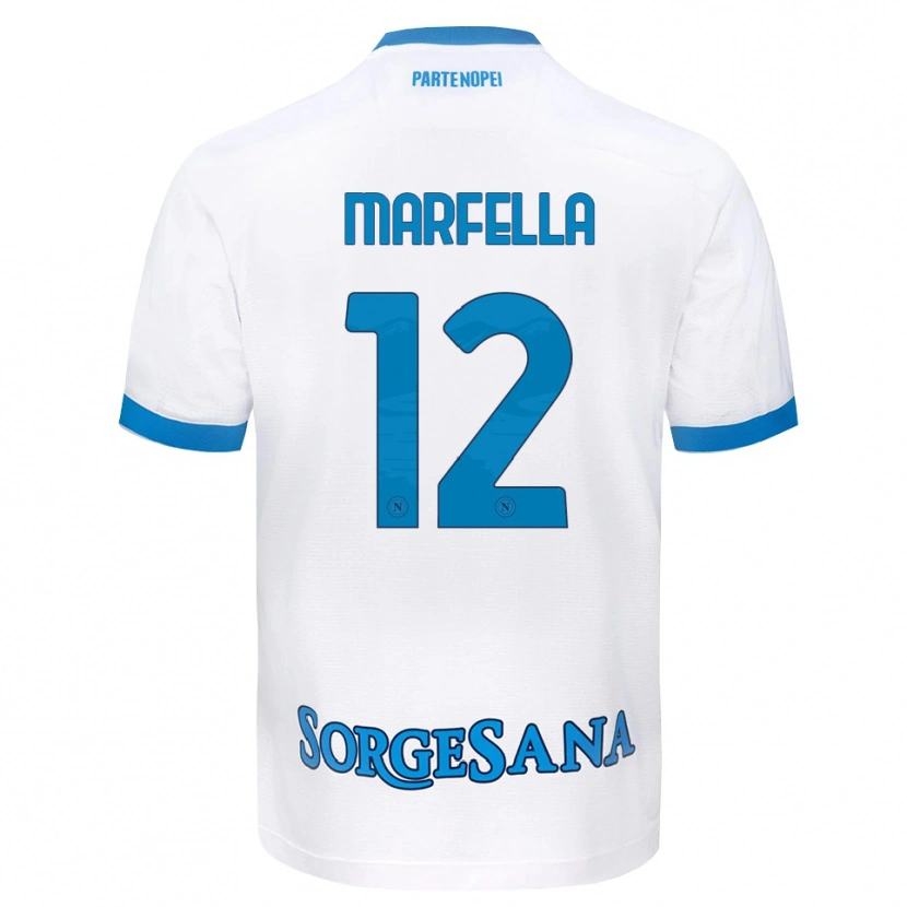 Danxen Dames Davide Marfella #12 Wit Hemelsblauw Uitshirt Uittenue 2026/27 T-Shirt België