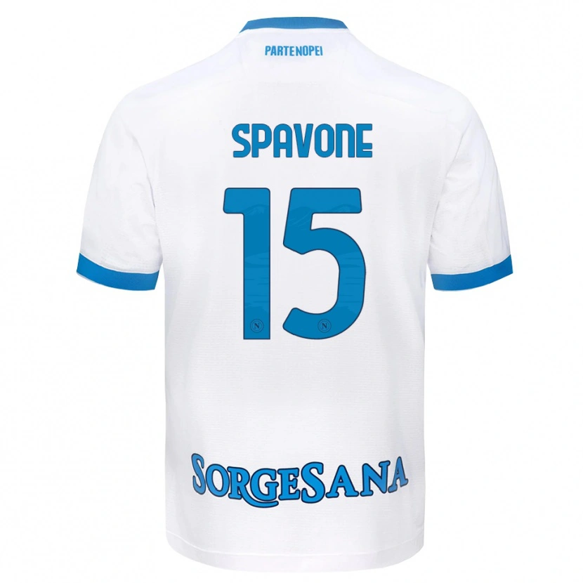 Danxen Dames Alessandro Spavone #15 Wit Hemelsblauw Uitshirt Uittenue 2026/27 T-Shirt België