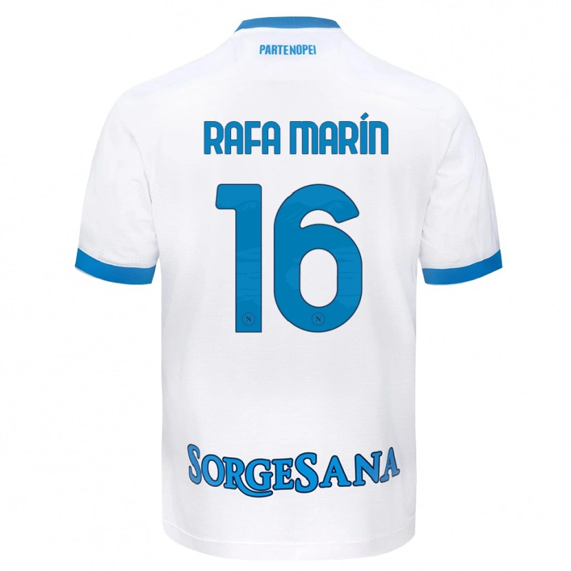 Danxen Dames Rafa Marín #16 Wit Hemelsblauw Uitshirt Uittenue 2026/27 T-Shirt België
