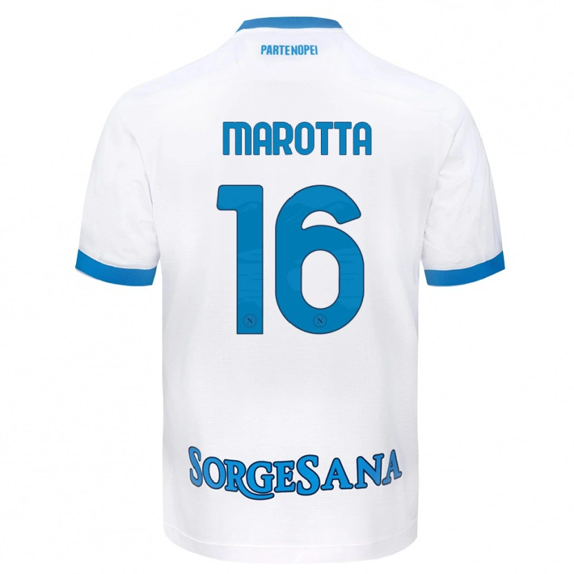 Danxen Dames Gabriele Marotta #16 Wit Hemelsblauw Uitshirt Uittenue 2026/27 T-Shirt België