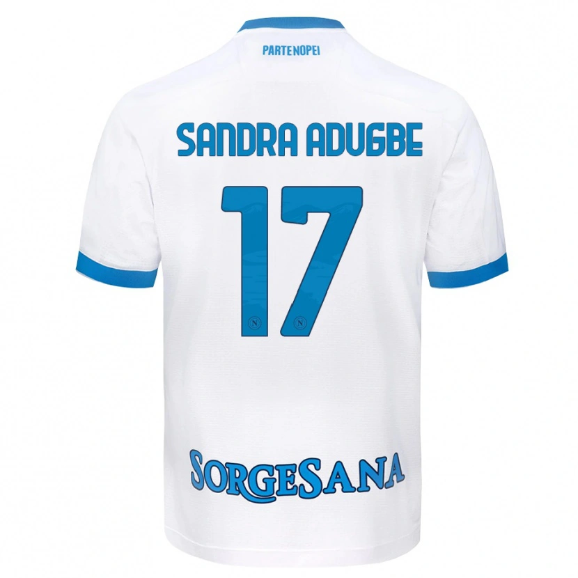 Danxen Dames Olamide Sandra Adugbe #17 Wit Hemelsblauw Uitshirt Uittenue 2026/27 T-Shirt België