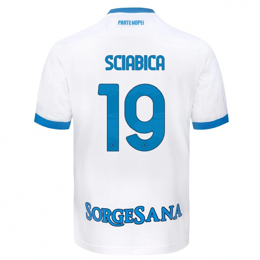 Danxen Dames Manuela Sciabica #19 Wit Hemelsblauw Uitshirt Uittenue 2026/27 T-Shirt België