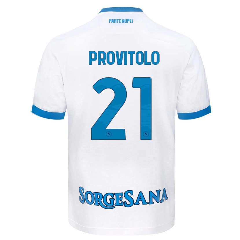 Danxen Dames Vincenzo Provitolo #21 Wit Hemelsblauw Uitshirt Uittenue 2026/27 T-Shirt België