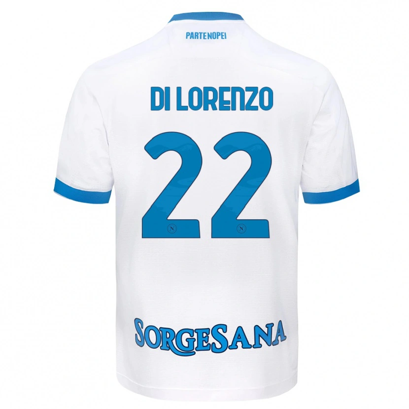 Danxen Dames Giovanni Di Lorenzo #22 Wit Hemelsblauw Uitshirt Uittenue 2026/27 T-Shirt België
