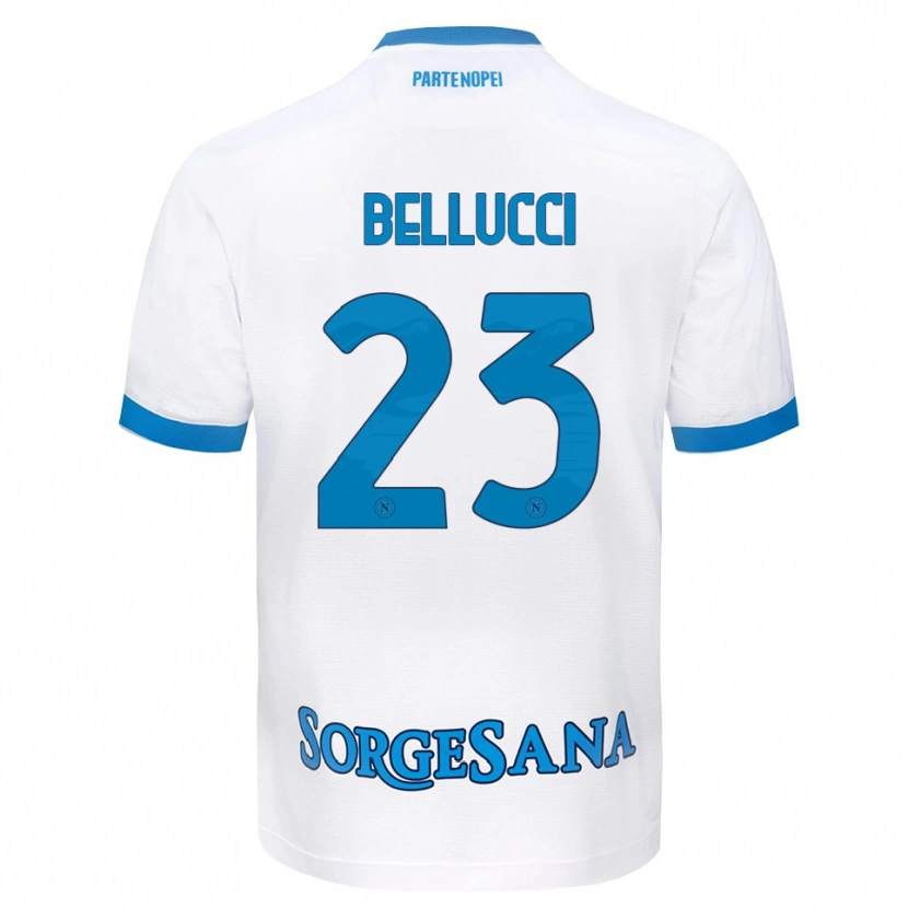 Danxen Dames Melissa Bellucci #23 Wit Hemelsblauw Uitshirt Uittenue 2026/27 T-Shirt België