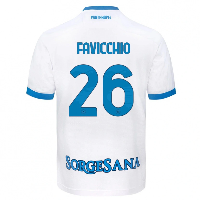 Danxen Dames Elia Favicchio #26 Wit Hemelsblauw Uitshirt Uittenue 2026/27 T-Shirt België
