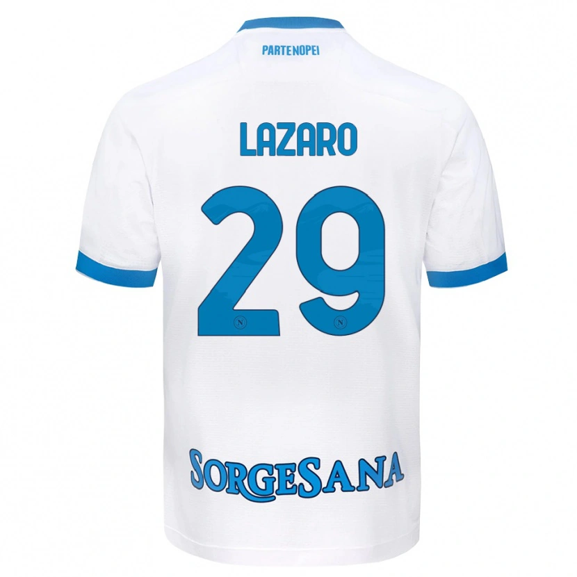 Danxen Dames Paloma Lázaro #29 Wit Hemelsblauw Uitshirt Uittenue 2026/27 T-Shirt België