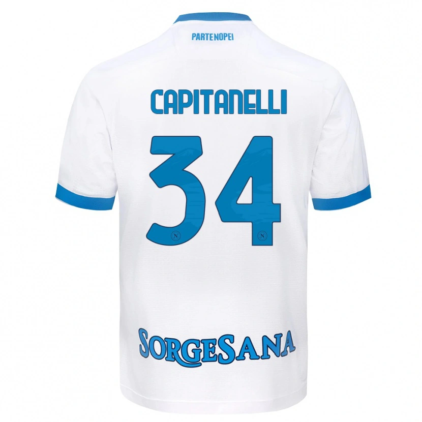 Danxen Dames Ilaria Capitanelli #34 Wit Hemelsblauw Uitshirt Uittenue 2026/27 T-Shirt België