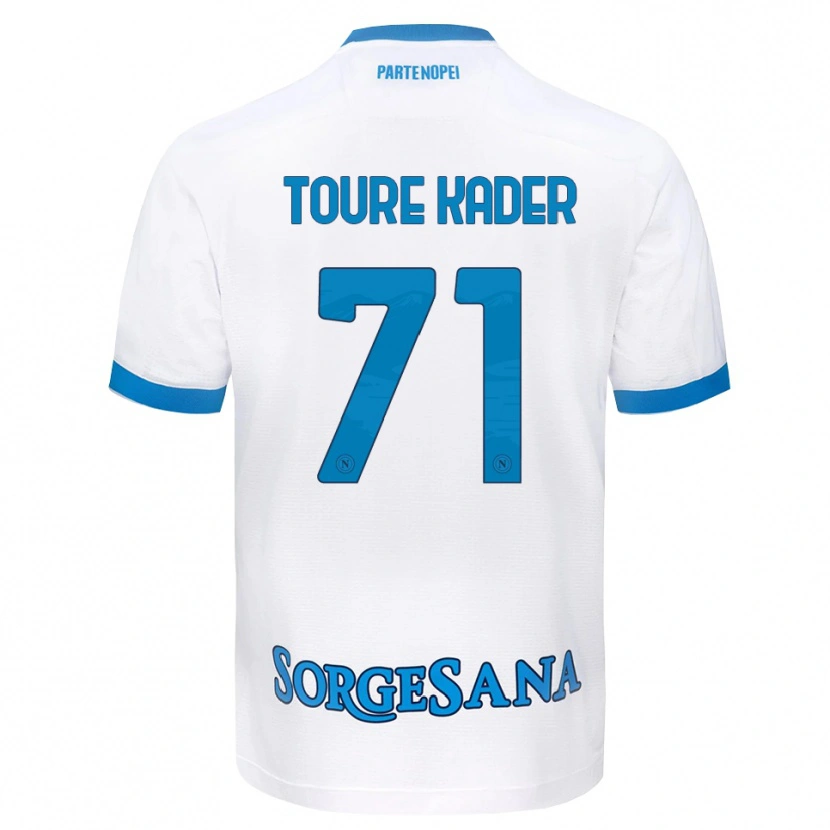 Danxen Dames Aziz Toure Kader #71 Wit Hemelsblauw Uitshirt Uittenue 2026/27 T-Shirt België
