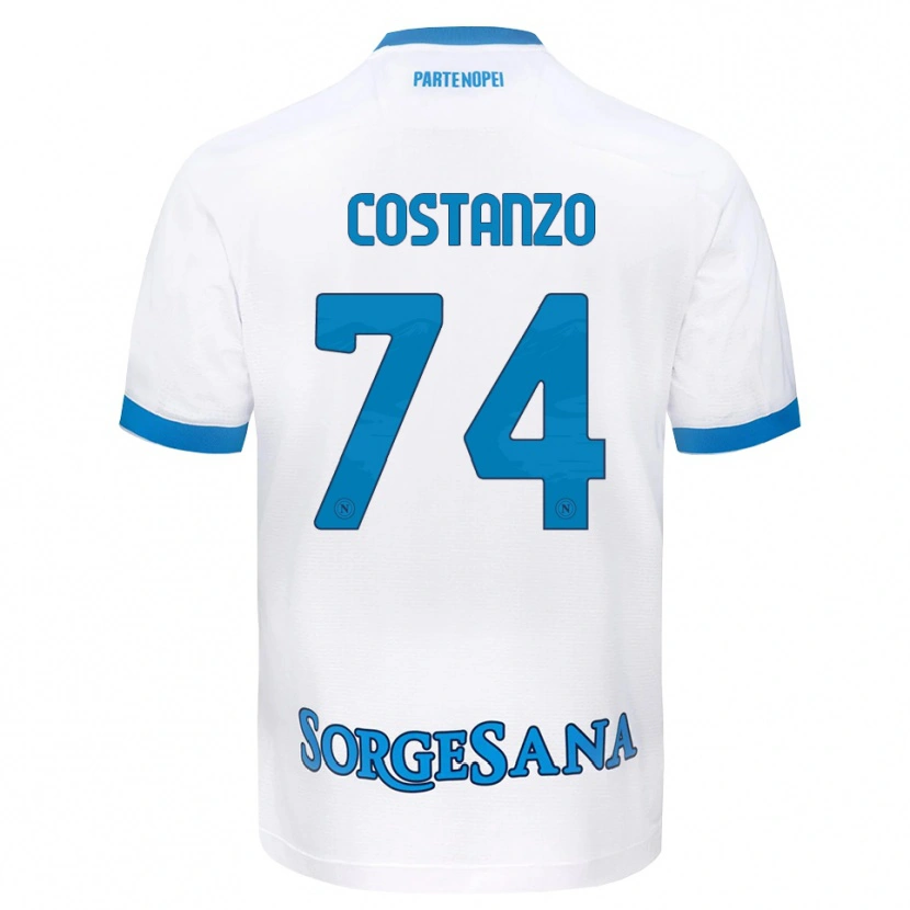 Danxen Dames Davide Costanzo #74 Wit Hemelsblauw Uitshirt Uittenue 2026/27 T-Shirt België