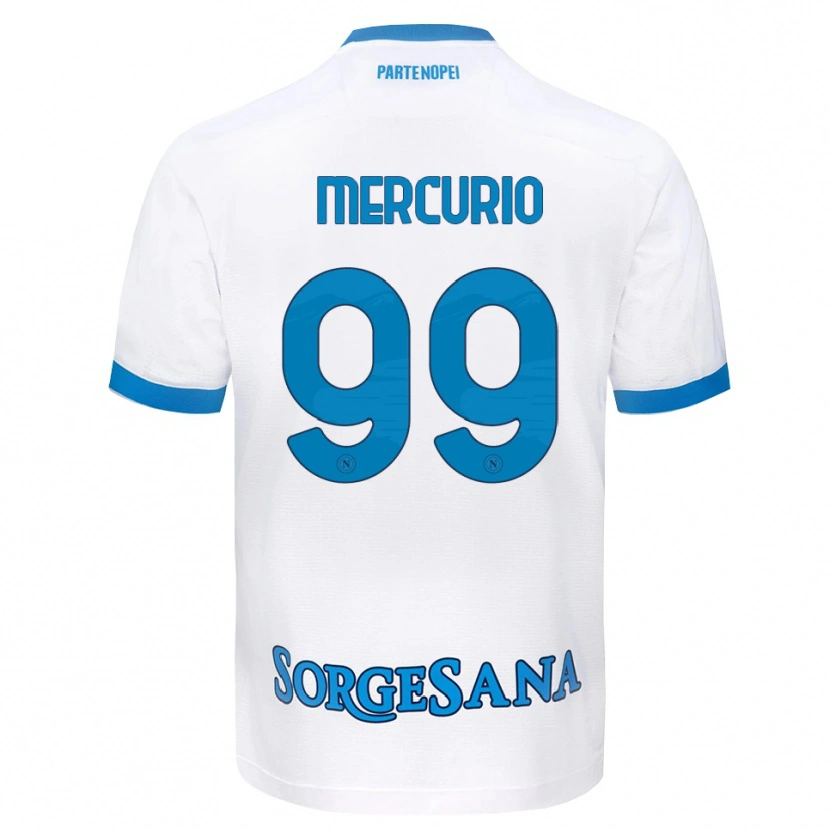 Danxen Dames Giovanni Mercurio #99 Wit Hemelsblauw Uitshirt Uittenue 2026/27 T-Shirt België
