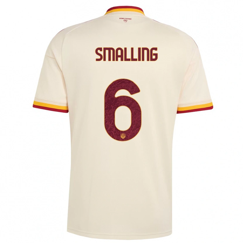 Danxen Dames Chris Smalling #6 Champagne Rood Geel Uitshirt Uittenue 2026/27 T-Shirt België