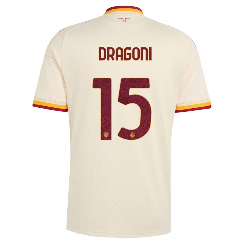 Danxen Dames Giulia Dragoni #15 Champagne Rood Geel Uitshirt Uittenue 2026/27 T-Shirt België