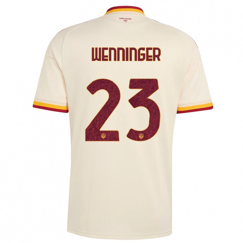 Danxen Dames Carina Wenninger #23 Champagne Rood Geel Uitshirt Uittenue 2026/27 T-Shirt België