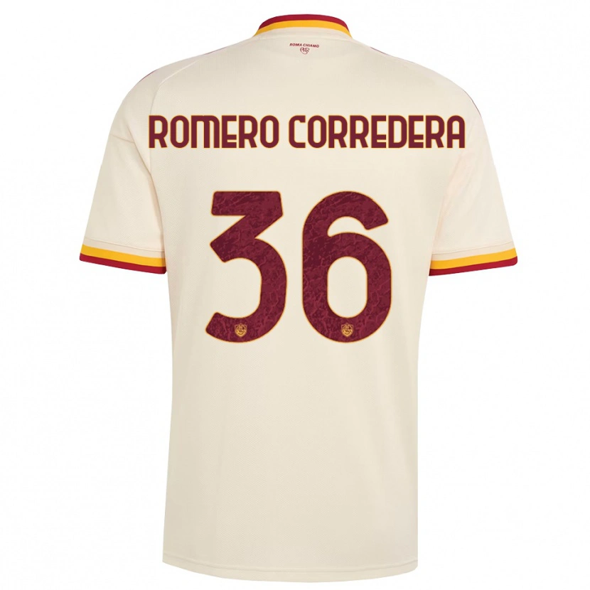 Danxen Dames Miguel Romero Corredera #36 Champagne Rood Geel Uitshirt Uittenue 2026/27 T-Shirt België