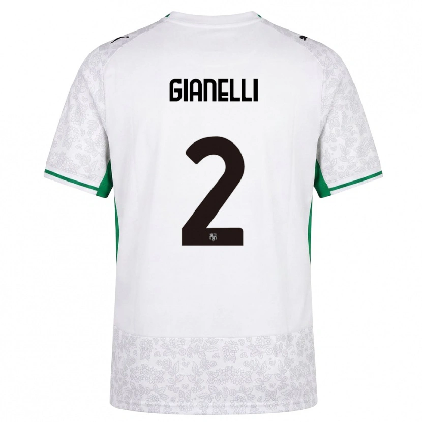 Danxen Dames Christian Gianelli #2 Wit Zwart Groen Uitshirt Uittenue 2026/27 T-Shirt België