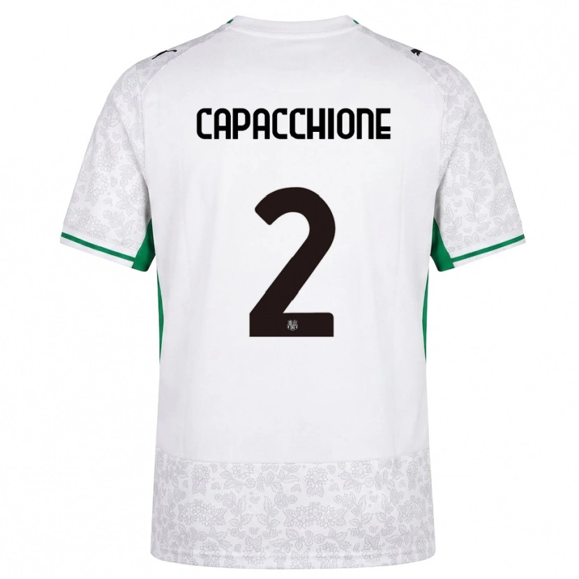 Danxen Dames Cristian Capacchione #2 Wit Zwart Groen Uitshirt Uittenue 2026/27 T-Shirt België