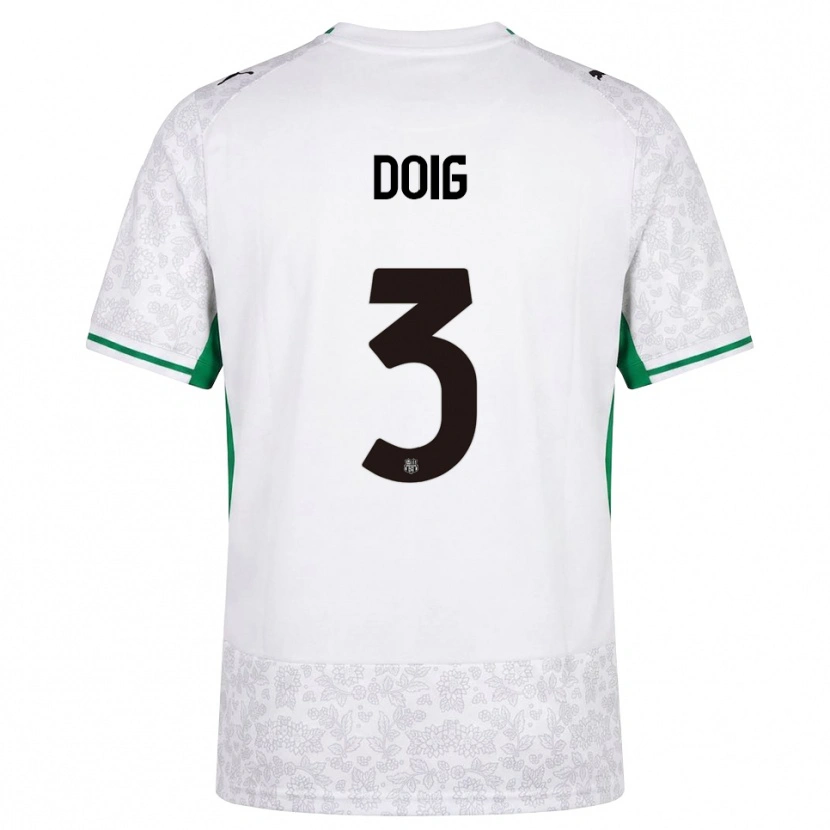 Danxen Dames Josh Doig #3 Wit Zwart Groen Uitshirt Uittenue 2026/27 T-Shirt België