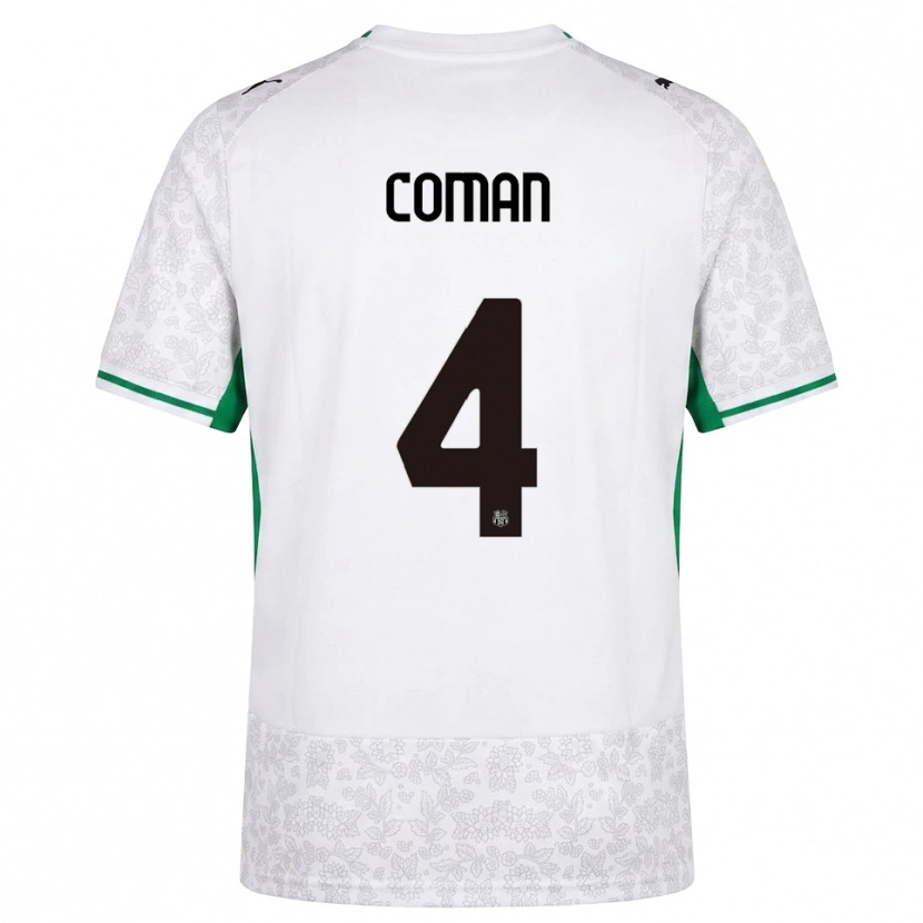 Danxen Dames Rareș Coman #4 Wit Zwart Groen Uitshirt Uittenue 2026/27 T-Shirt België