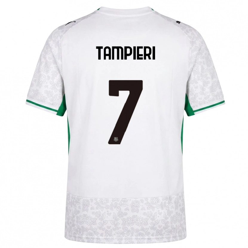 Danxen Dames Diego Tampieri #7 Wit Zwart Groen Uitshirt Uittenue 2026/27 T-Shirt België
