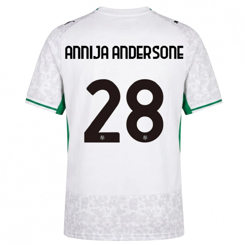 Danxen Dames Gabriela Annija Andersone #28 Wit Zwart Groen Uitshirt Uittenue 2026/27 T-Shirt België