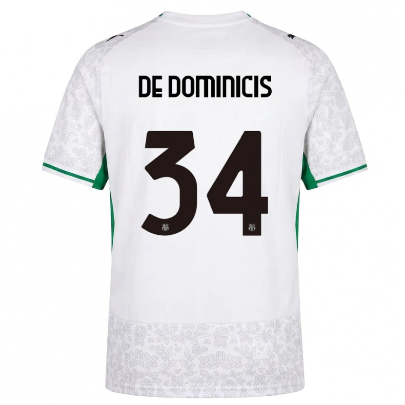 Danxen Dames Diego De Dominicis #34 Wit Zwart Groen Uitshirt Uittenue 2026/27 T-Shirt België