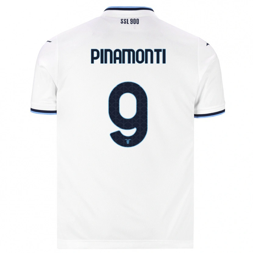 Danxen Dames Andrea Pinamonti #9 Wit Marineblauw Uitshirt Uittenue 2026/27 T-Shirt België