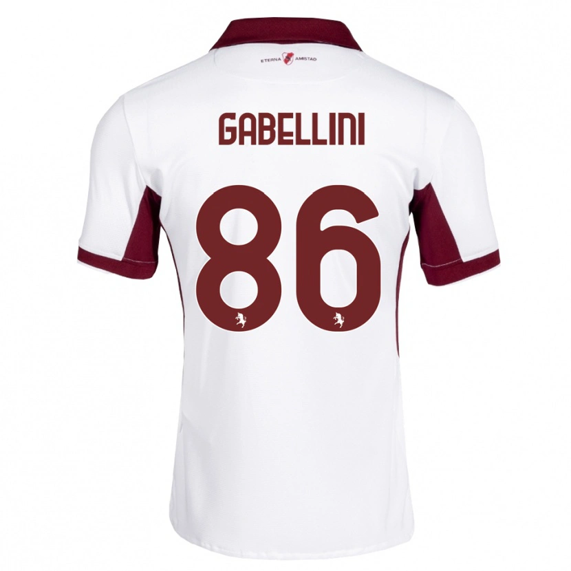 Danxen Dames Tommaso Gabellini #86 Bordeauxrood Wit Rood Uitshirt Uittenue 2026/27 T-Shirt België
