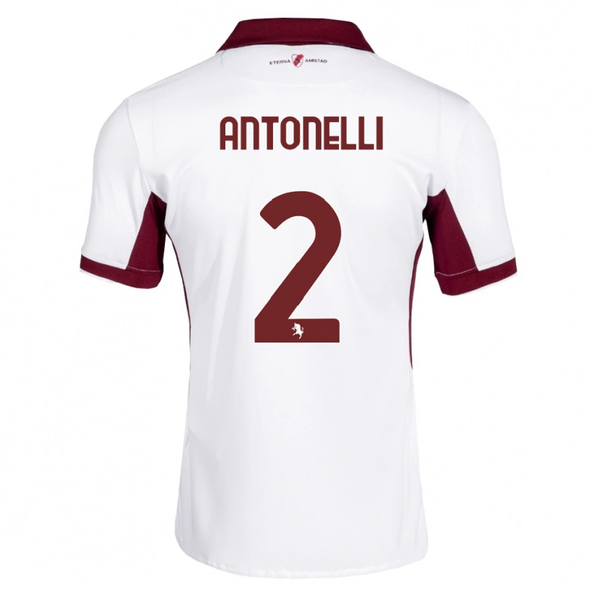 Danxen Dames Moise Antonelli #2 Bordeauxrood Wit Rood Uitshirt Uittenue 2026/27 T-Shirt België