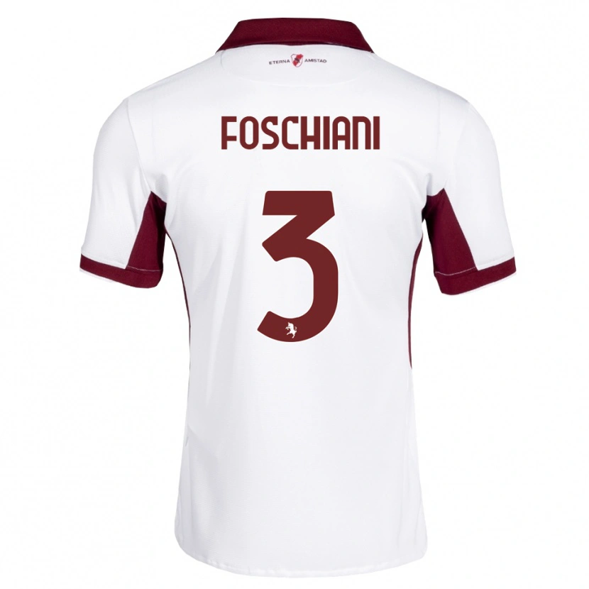 Danxen Dames Francesco Foschiani #3 Bordeauxrood Wit Rood Uitshirt Uittenue 2026/27 T-Shirt België