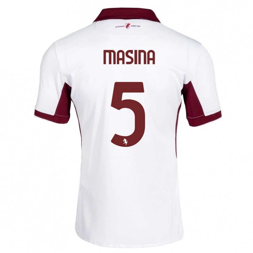 Danxen Dames Adam Masina #5 Bordeauxrood Wit Rood Uitshirt Uittenue 2026/27 T-Shirt België