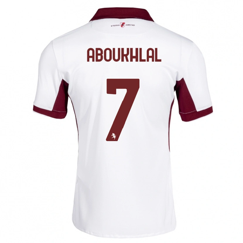 Danxen Dames Zakaria Aboukhlal #7 Bordeauxrood Wit Rood Uitshirt Uittenue 2026/27 T-Shirt België