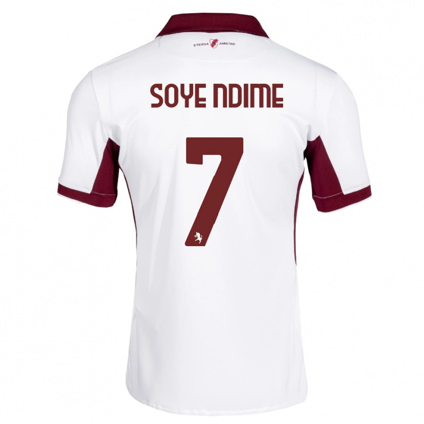 Danxen Dames Jonathan Soye Ndime #7 Bordeauxrood Wit Rood Uitshirt Uittenue 2026/27 T-Shirt België